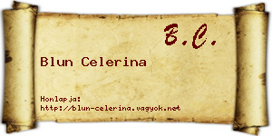 Blun Celerina névjegykártya